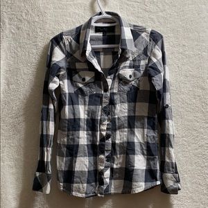 Fox Girls Long Sleeve Button Up Shirt Size Small